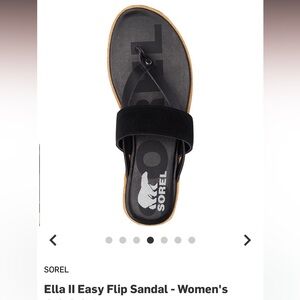 Sorel Black Slide Sandals - Ella II Easy Flip Sandal - Sample Shoes